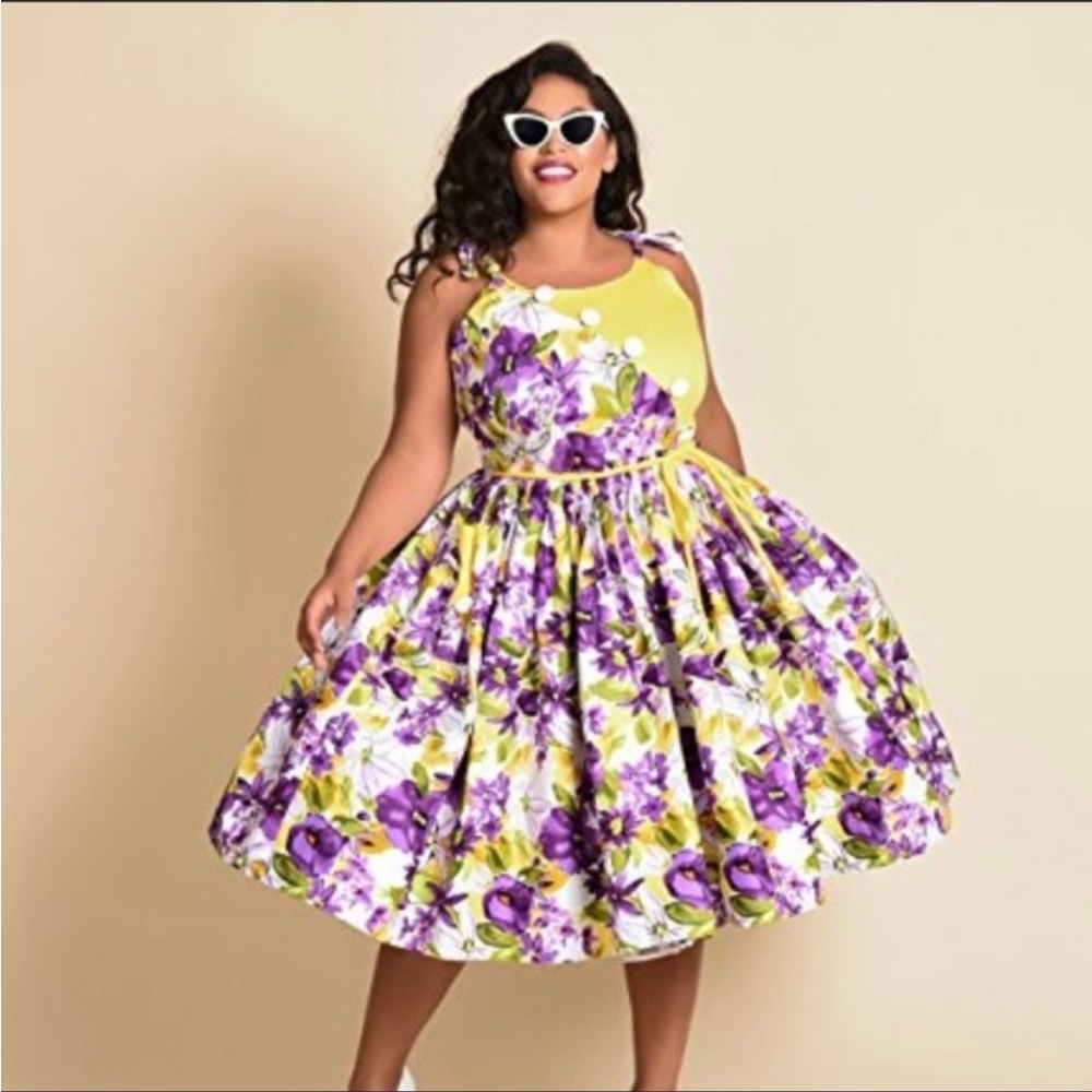 Unique Vintage Hamilton swing dress in 4x (22) NWT